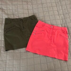 Bundle of 2 TRINA TURK Twill Mini Skirts 4